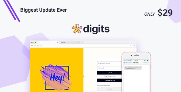 Digits v8.6.1 - WordPress 手机号码注册和登录