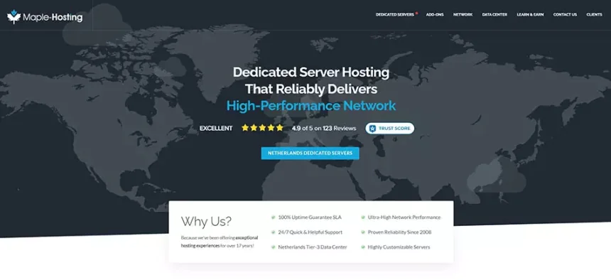 Maple-Hosting荷兰高防抗投诉服务器优惠上线,10Gbps大带宽不限流量 $189/月起