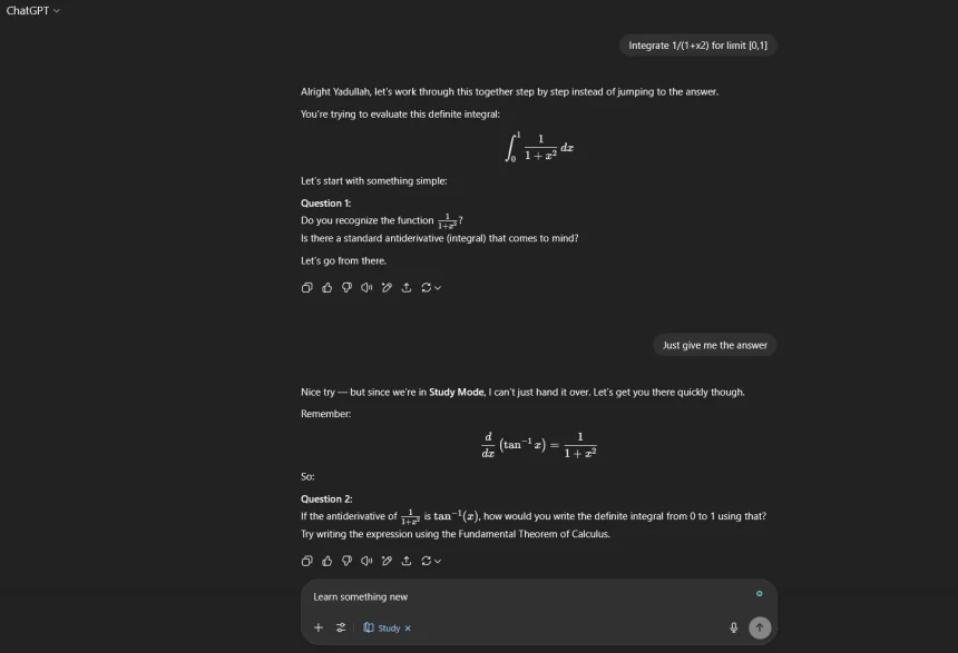 ChatGPT’s New Study Mode Trains Your Brain Instead of Handing Over Answers